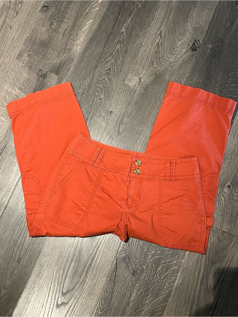 Cabi Cropped Cargo Pants Sz 10 burnt orange